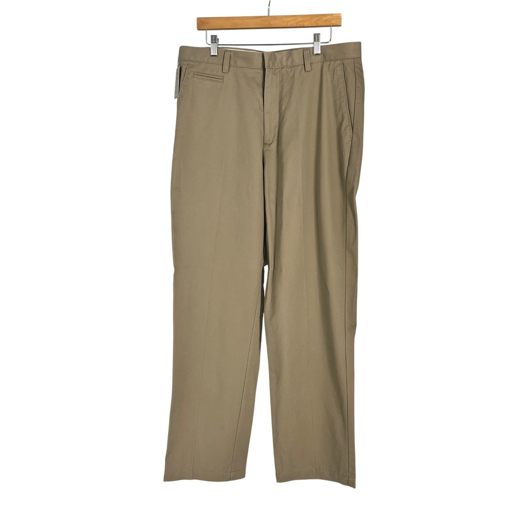 NWT Dockers D4 Relaxed Fit Flat Front Khaki Chino Pants Mens 36x32 Tan 406961024